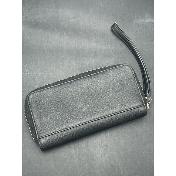 Black Guess Zip Up Wallet Wristlet - Picture 2 of 7